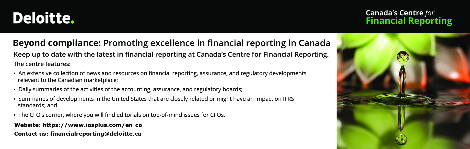 Deloitte - Beyond compliance: Promoting excellence in financial reporting in Canada